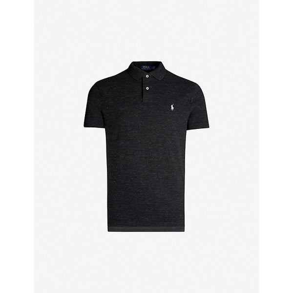 Mens Polo Ralph Lauren Short-sleeved logo-embroidered custom-fit cotton-piqué polo shirt