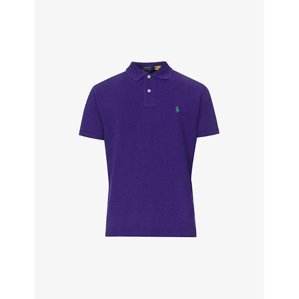 Polo Ralph Lauren Short-sleeved logo-embroidered custom-fit cotton-piqué polo shirt