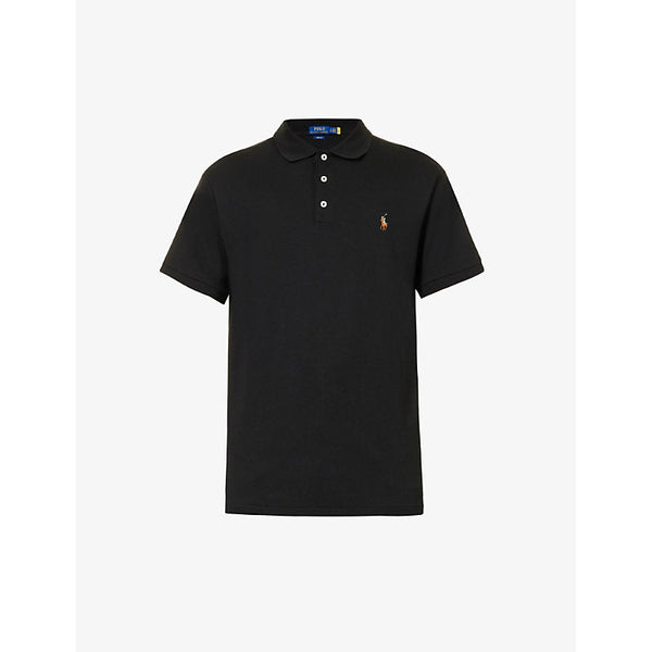 Polo Ralph Lauren Short-sleeved logo-embroidered custom slim-fit cotton-jersey polo shirt