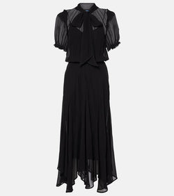 Polo Ralph Lauren Tie-neck georgette maxi dress