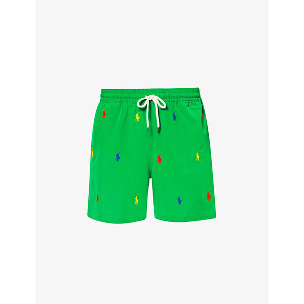 Mens Polo Ralph Lauren Traveller logo-embroidered stretch recycled-polyester swim shorts