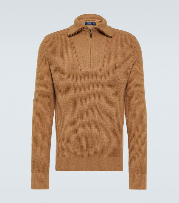 Polo Ralph Lauren Wool and cotton half-zip sweater