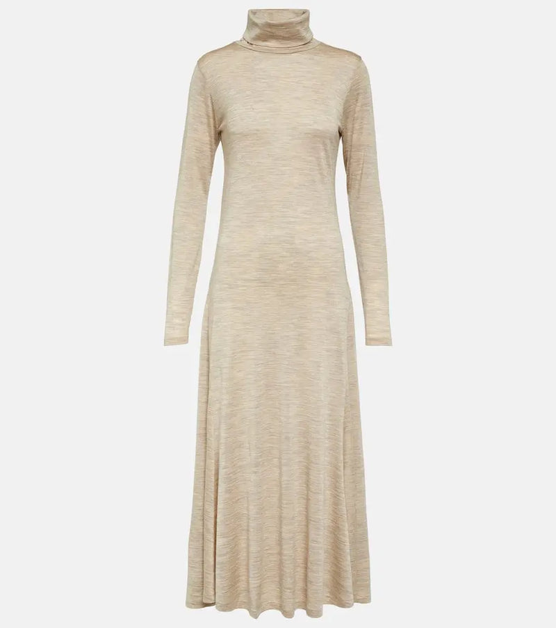 Polo Ralph Lauren Wool-blend jersey midi dress