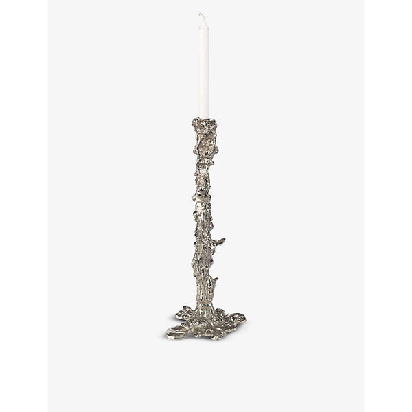 Pols Potten Drip plated aluminium candle holder 50cm | LYBSTORE