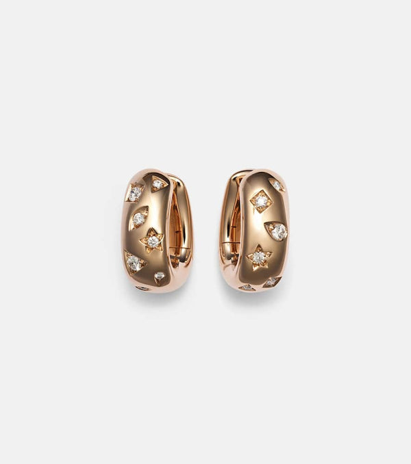 Pomellato Iconica 18kt rose gold earrings with diamonds