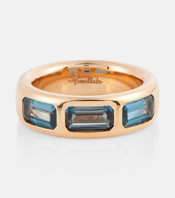 Pomellato Iconica 18kt rose gold ring with topaz | LYBSTORE