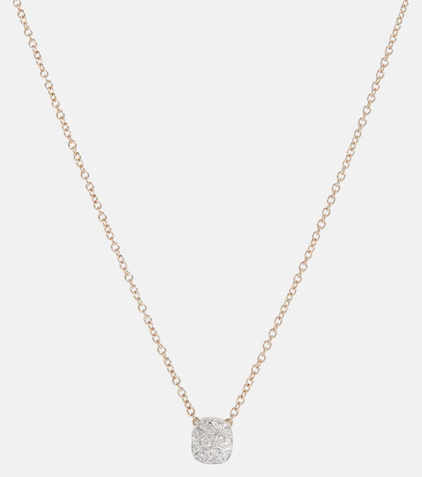 Pomellato Nudo Solitaire 18kt gold necklace with diamonds