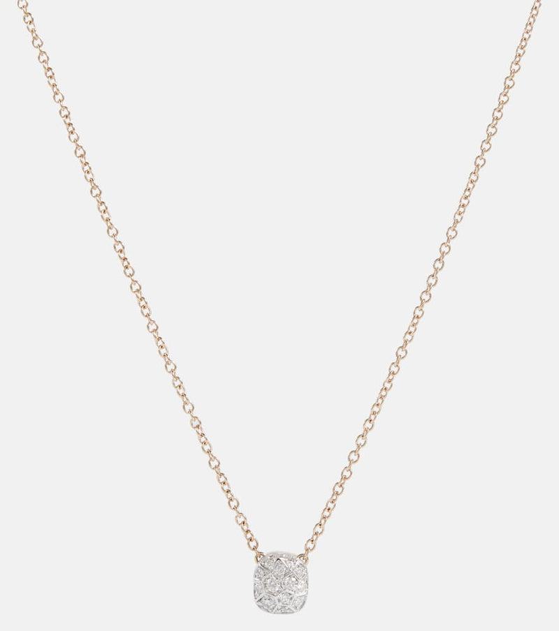 Pomellato Nudo Solitaire 18kt gold necklace with diamonds