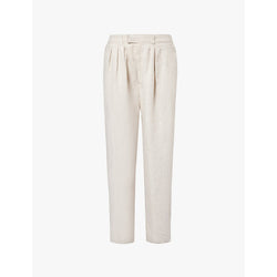 Posse Louis elasticated-waist linen trousers