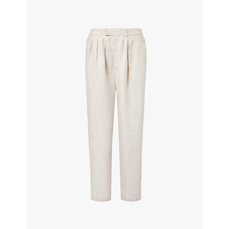 Posse Louis elasticated-waist linen trousers