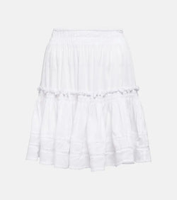 Poupette St Barth Anais embroidered miniskirt | LYBSTORE