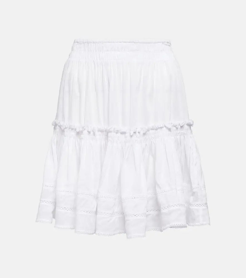 Poupette St Barth Anais embroidered miniskirt | LYBSTORE