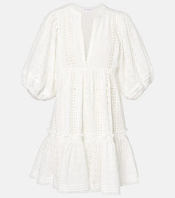 Poupette St Barth Aria broderie anglaise cotton minidress