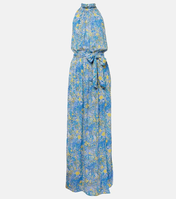 Poupette St Barth BIanca floral halterneck maxi dress | LYBSTORE