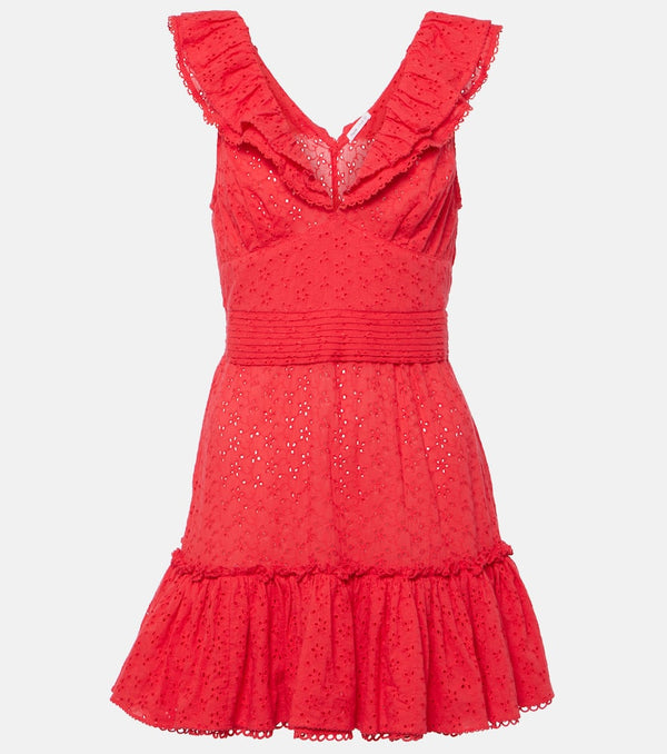 Poupette St Barth Bruna ruffled cotton minidress