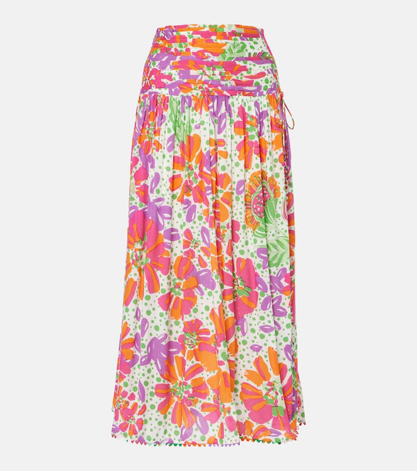 Poupette St Barth Carla printed maxi skirt