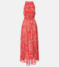 Poupette St Barth Celie printed halterneck maxi dress