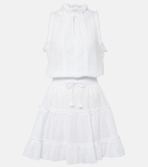 Poupette St Barth Clara tiered cotton minidress