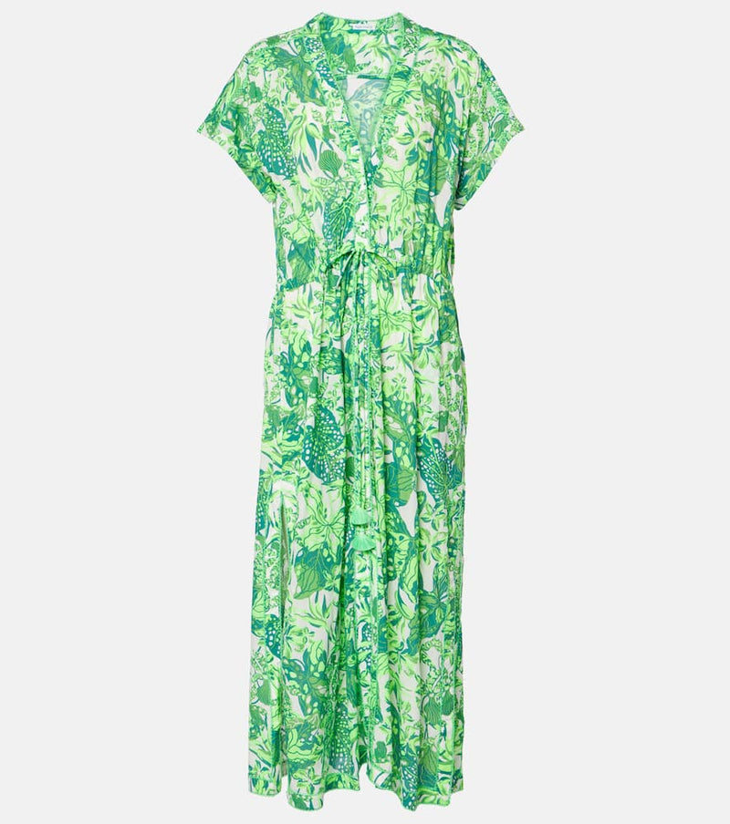 Poupette St Barth Clea printed halterneck maxi dress