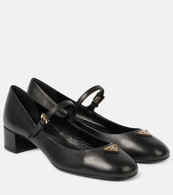 Prada 35 leather Mary Jane pumps | LYBSTORE