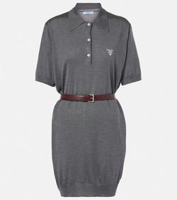 Prada Belted silk polo dress | LYBSTORE