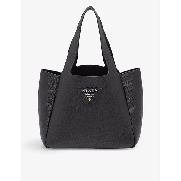 Womens Prada Brand-patch medium leather tote bag