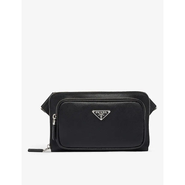 Prada Brand-plaque Saffiano-leather cross-body bag | Prada