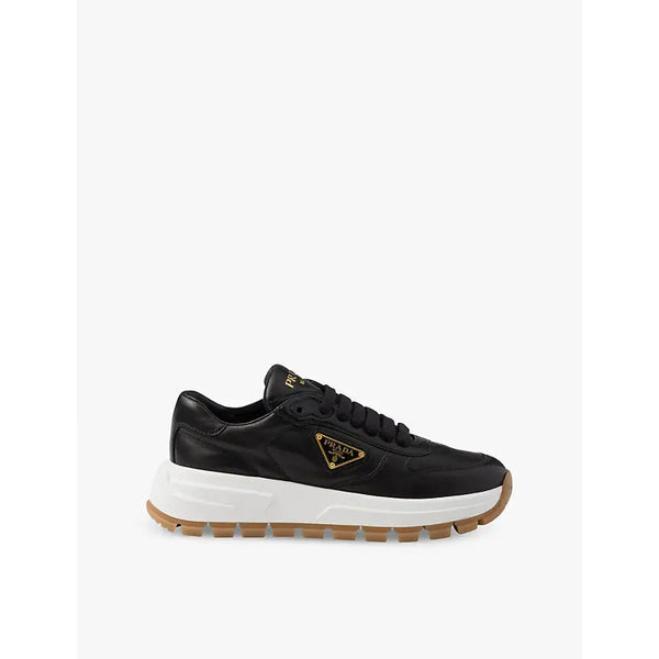 Prada Brand-plaque leather low-top trainers