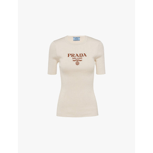 Womens Prada Branded knitted silk top