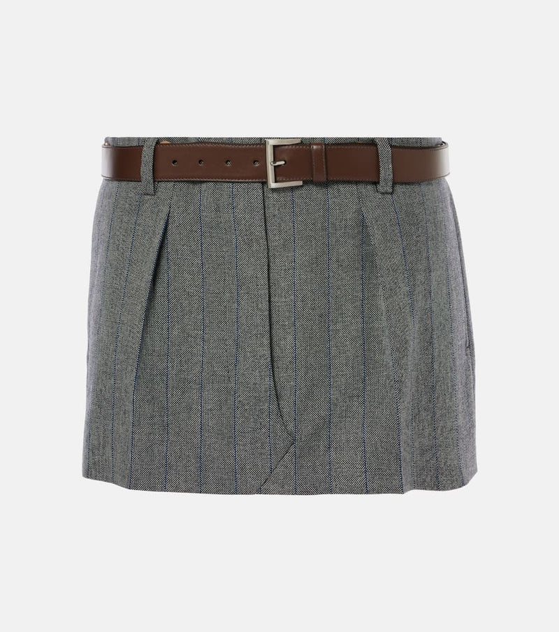 Prada Checked wool miniskirt