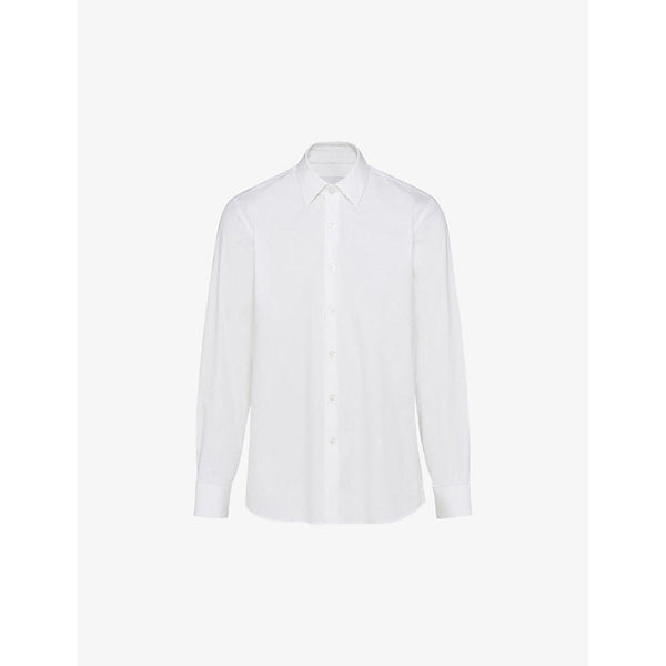 Mens Prada Collared slim-fit cotton-blend shirt