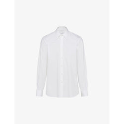 Prada Collared slim-fit cotton-blend shirt