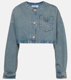 Prada Cropped denim jacket | LYBSTORE