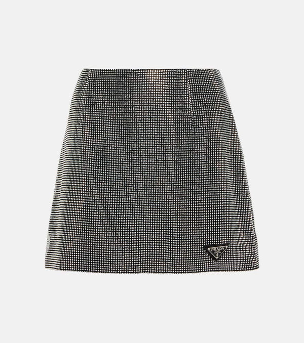 Prada Crystal-embellished miniskirt