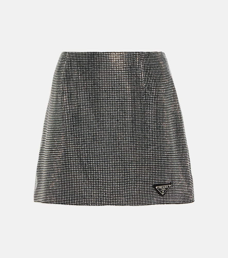 Prada Crystal-embellished miniskirt