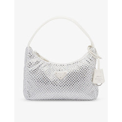 Womens Prada Crystal-embellished satin shoulder bag