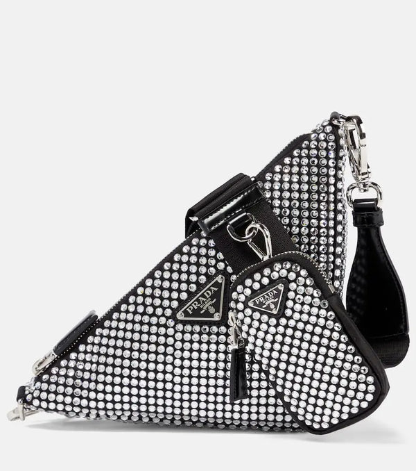 Prada Crystal-embellished shoulder bag | LYBSTORE