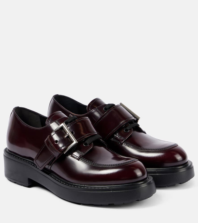 Prada Diapason leather Derby shoes