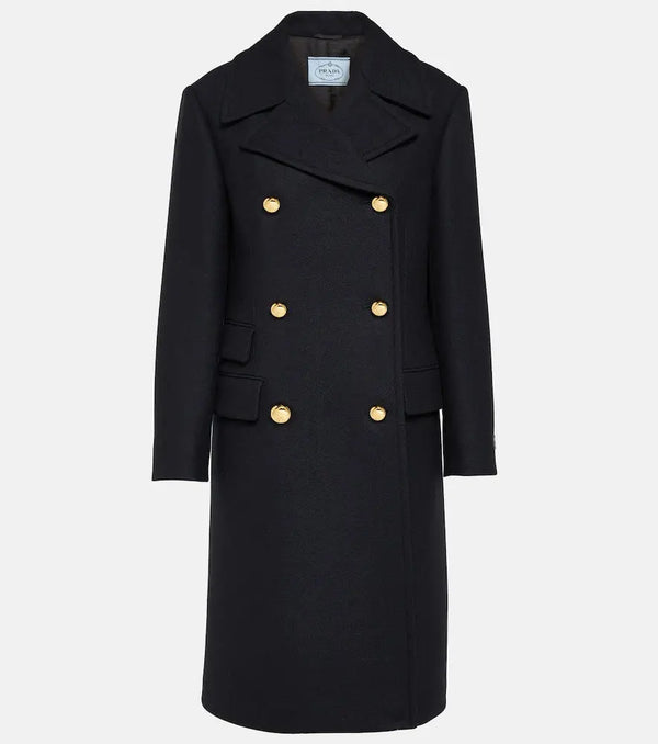 Prada Double-breasted wool coat | LYBSTORE