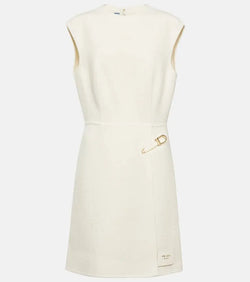 Prada Embellished wool-blend minidress | LYBSTORE