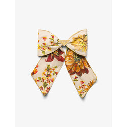 Prada Floral-print brass hair clip