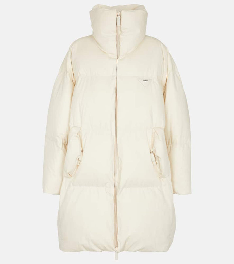 Prada Funnel-neck down and cotton coat