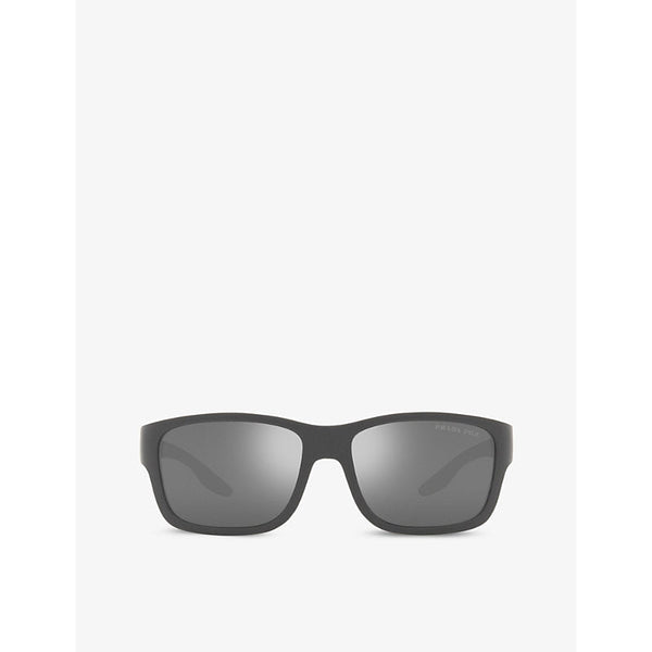 Prada Linea Rossa PS 01WS square-frame acetate sunglasses | LYBSTORE