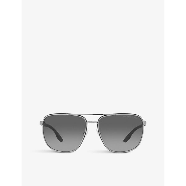 Prada Linea Rossa PS 50YS Aviator metal sunglasses | LYBSTORE