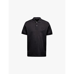 Mens Prada Logo-badge slim-fit cotton-piqué polo shirt