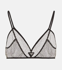 Prada Logo embellished bralette