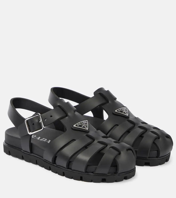 Prada Logo fisherman sandals | LYBSTORE