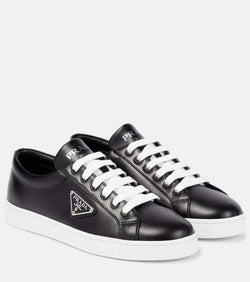 Prada Logo leather low-top sneakers