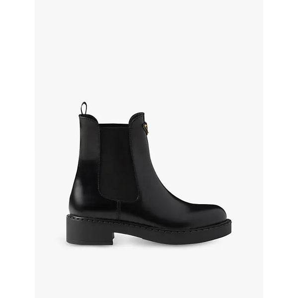 Prada Logo-plaque leather Chelsea boots