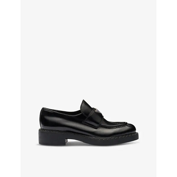 Prada Logo-plaque leather loafers